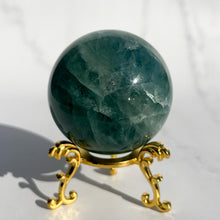 Load image into Gallery viewer, Green Fluorite Sphere - Dark