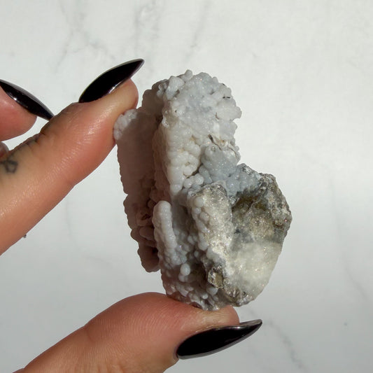 Botryoidal Chalcedony covered Danburite Cluster 03