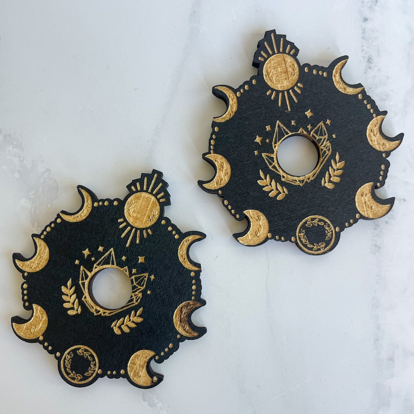 Wooden Moon Phase Mini Sphere Holders