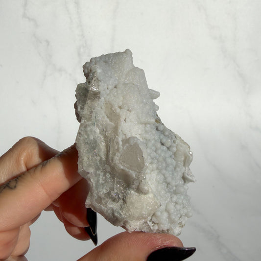 Botryoidal Chalcedony covered Danburite Cluster 05