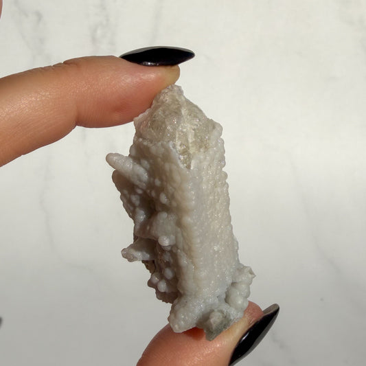 Botryoidal Chalcedony covered Danburite Cluster 02