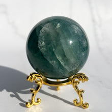 Load image into Gallery viewer, Green Fluorite Sphere - Dark