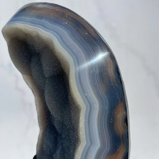 Druzy Agate Statement on Custom Stand