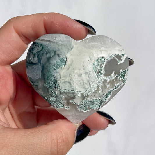 Moss Agate Heart 01