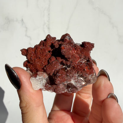 Red Hematoid covered Quartz Cluster 05