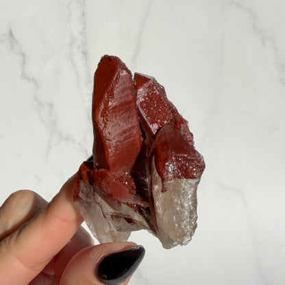 Red Hematoid covered Quartz Cluster 02