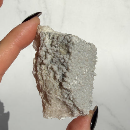 Botryoidal Chalcedony covered Danburite Cluster 01
