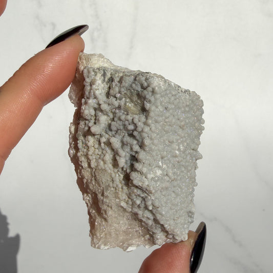 Botryoidal Chalcedony covered Danburite Cluster 01