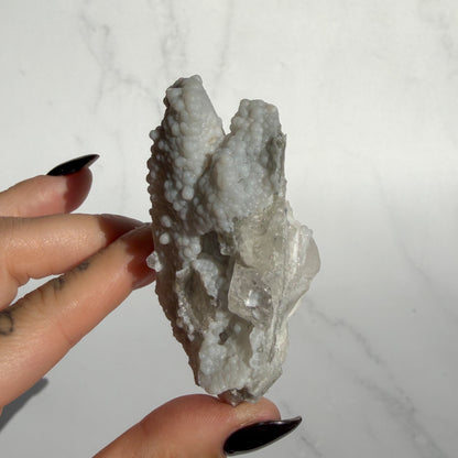 Botryoidal Chalcedony covered Danburite Cluster 05