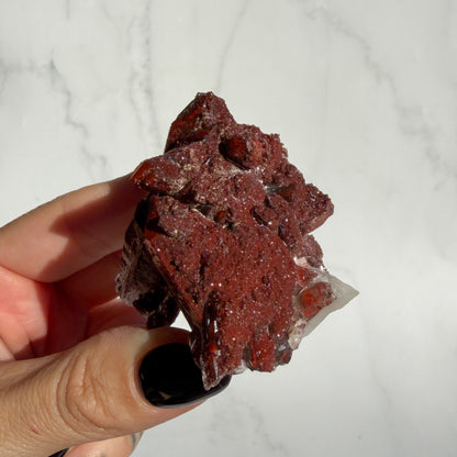Red Hematoid covered Quartz Cluster 05