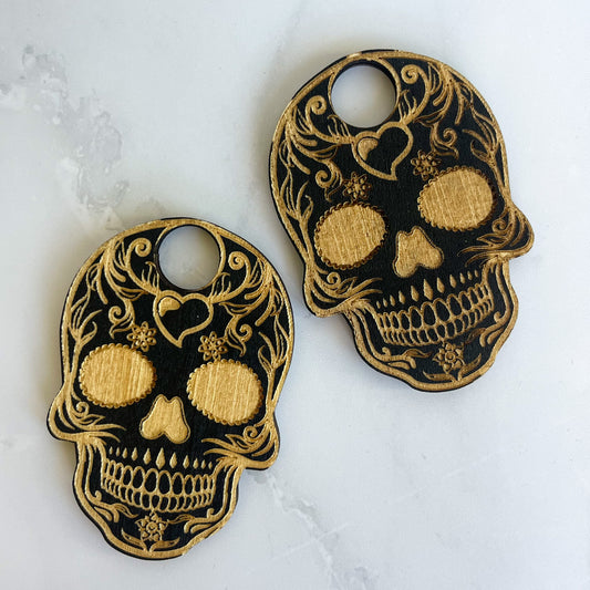 Wooden Skull Mini Sphere Holders
