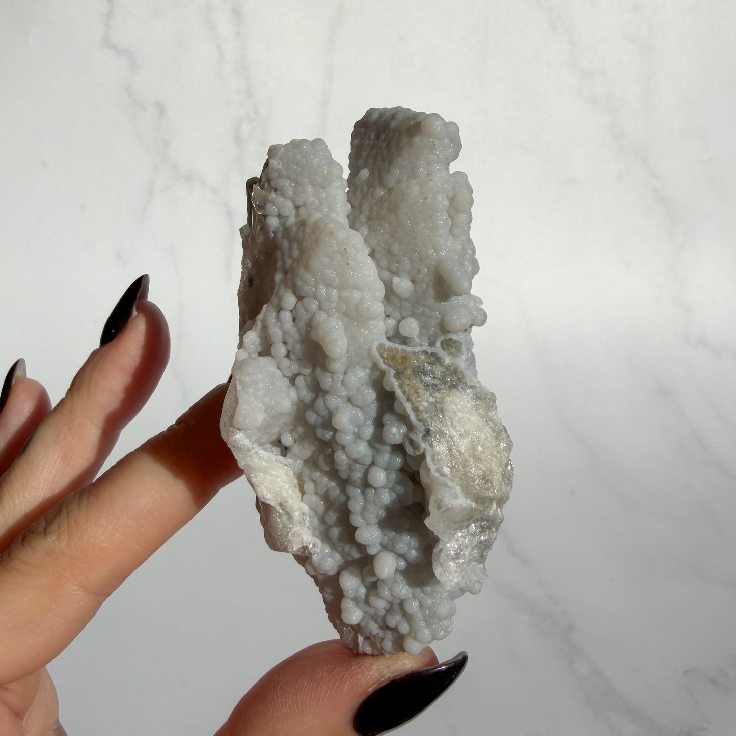 Botryoidal Chalcedony covered Danburite Cluster 05