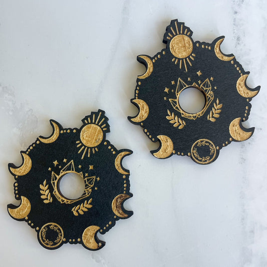 Wooden Moon Phase Mini Sphere Holders