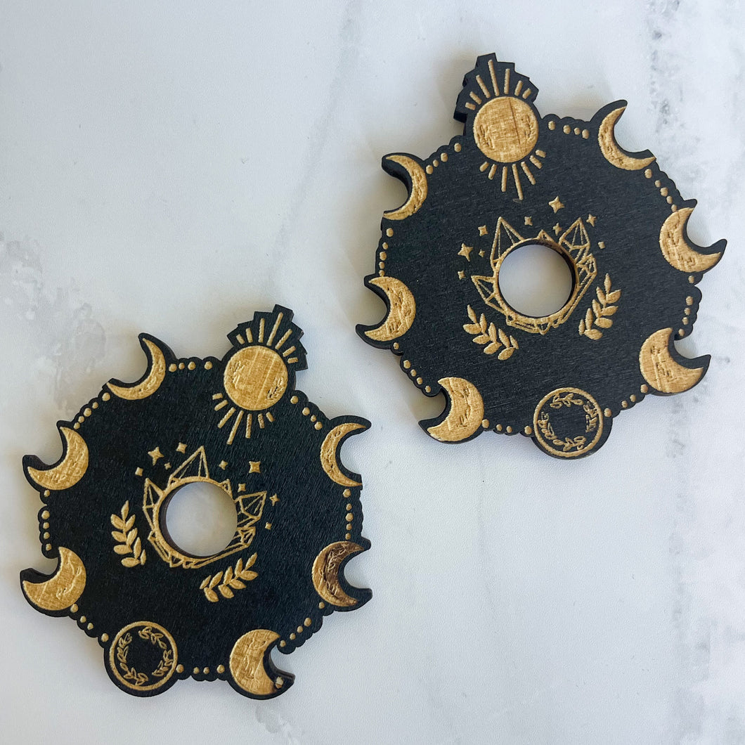 Wooden Moon Phase Mini Sphere Holders