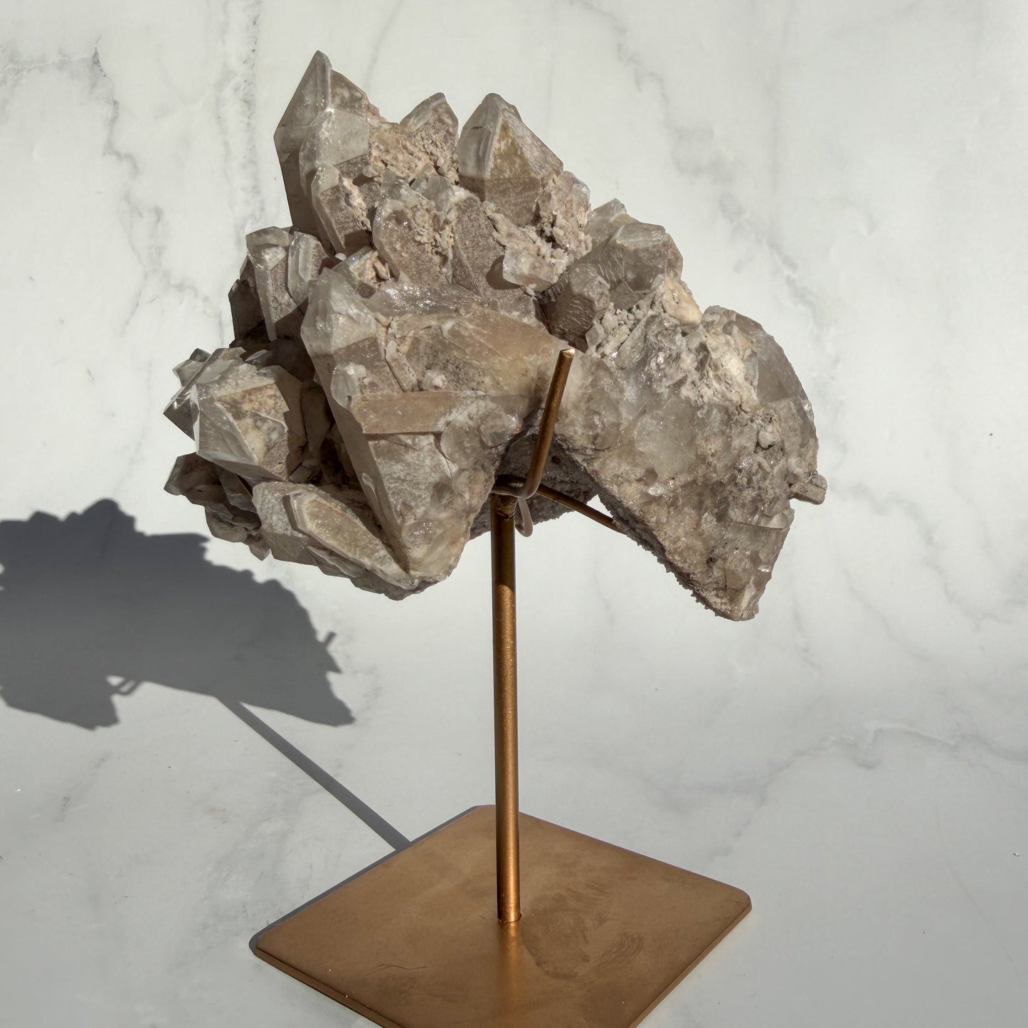 Self Healing Candle Quartz Cluster on Stand