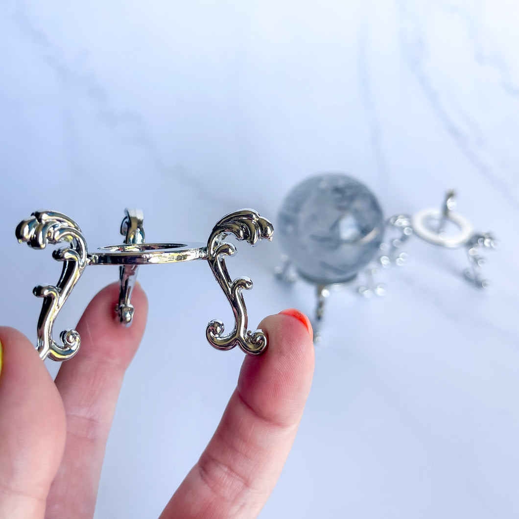 Silver Sphere Stand