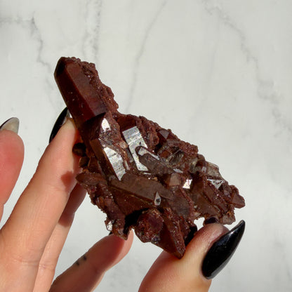 Red Hematoid covered Quartz Cluster 04