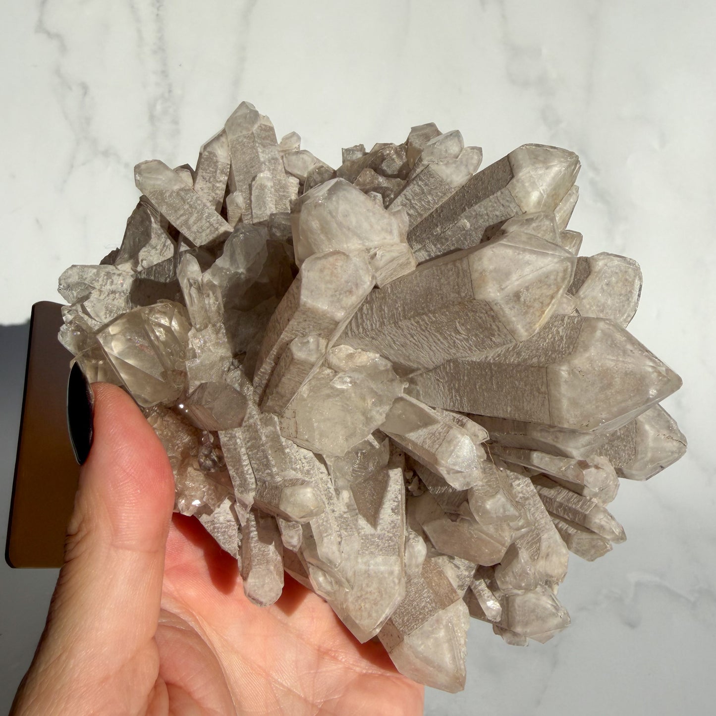 Self Healing Candle Quartz Cluster on Stand