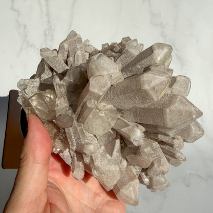 Self Healing Candle Quartz Cluster on Stand
