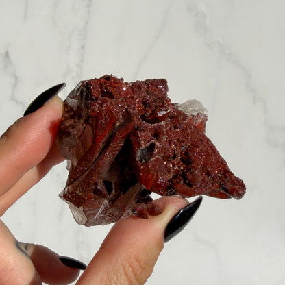Red Hematoid covered Quartz Cluster 05