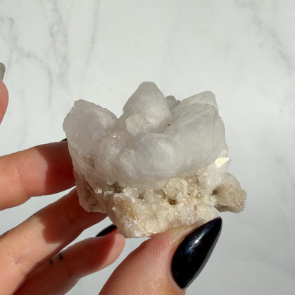 Moroccan White Quartz Cluster 01