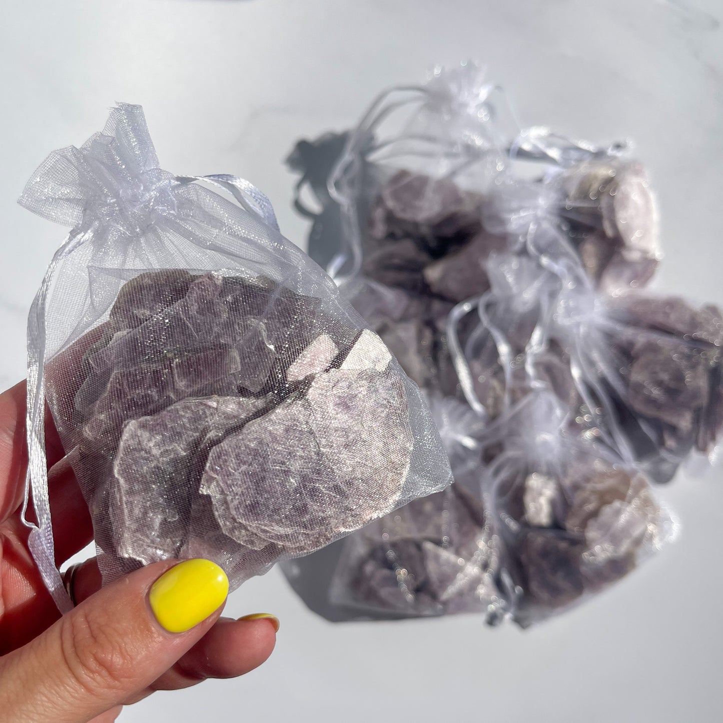 Lepidolite Slice Bags