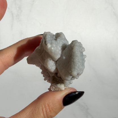 Botryoidal Chalcedony covered Danburite Cluster 05