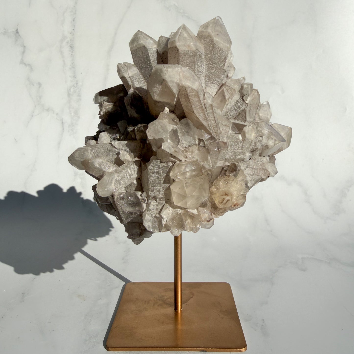 Self Healing Candle Quartz Cluster on Stand