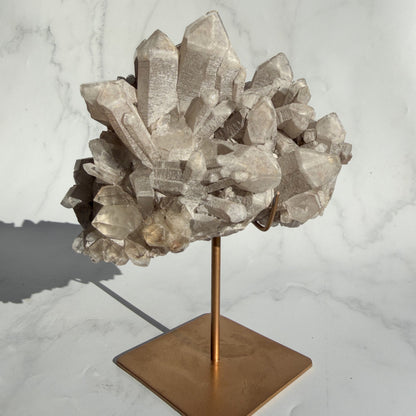 Self Healing Candle Quartz Cluster on Stand