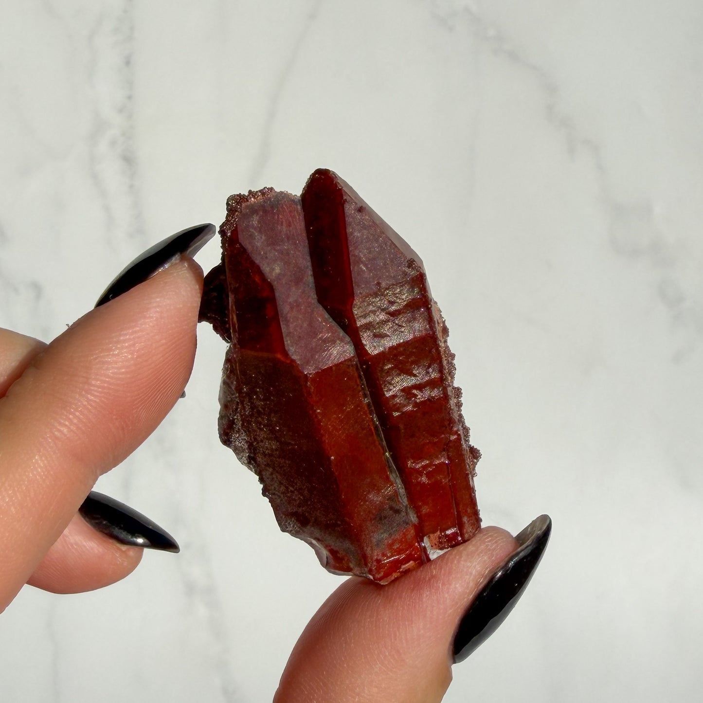 Red Hematoid covered Quartz Cluster 06