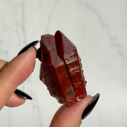 Red Hematoid covered Quartz Cluster 06