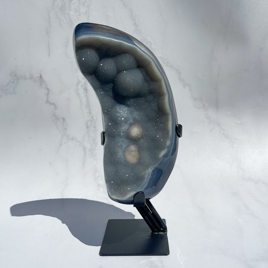 Druzy Agate Statement on Custom Stand