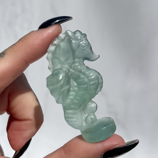 Fluorite Standing Seahorse 03