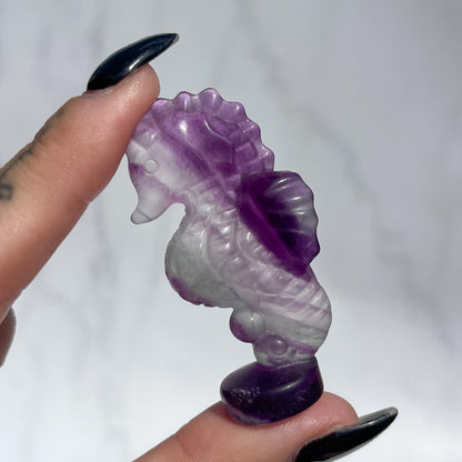 Fluorite Standing Seahorse 01