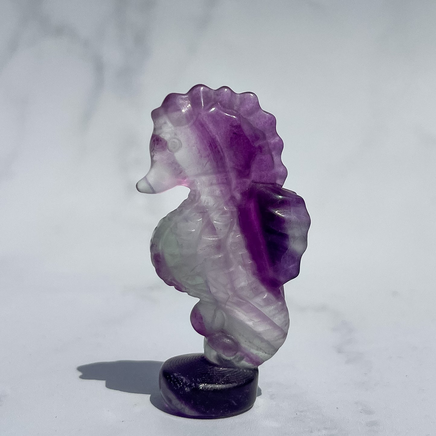 Fluorite Standing Seahorse 01