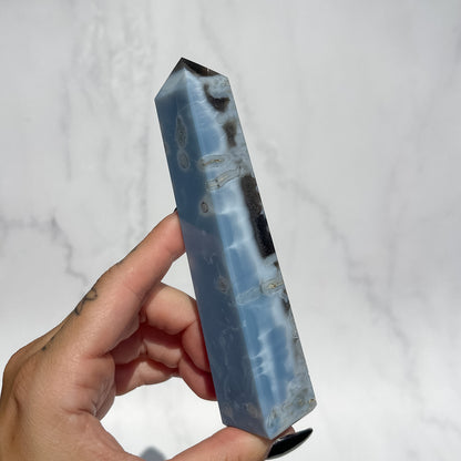 Owyhee Blue Opal x Moss Agate Tower 02