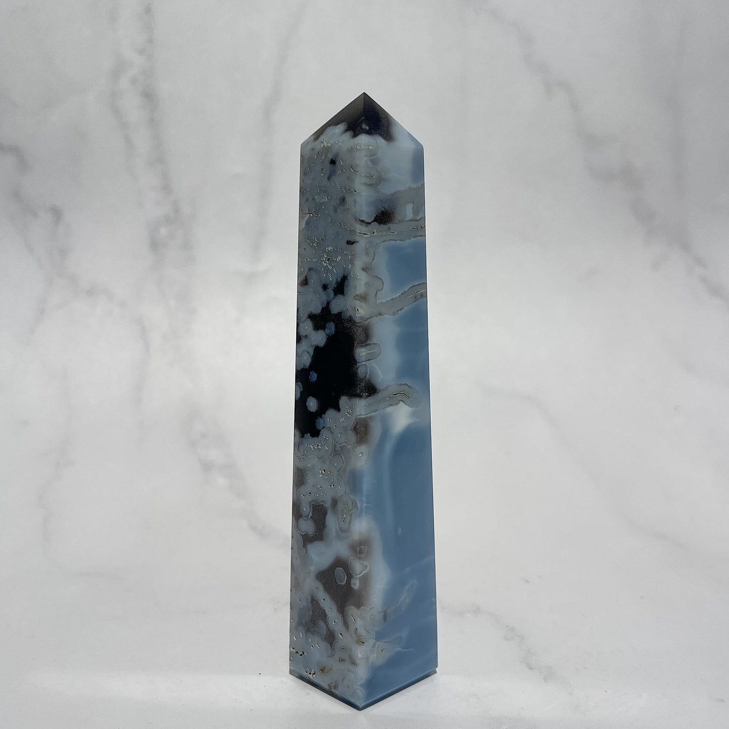Owyhee Blue Opal x Moss Agate Tower 02
