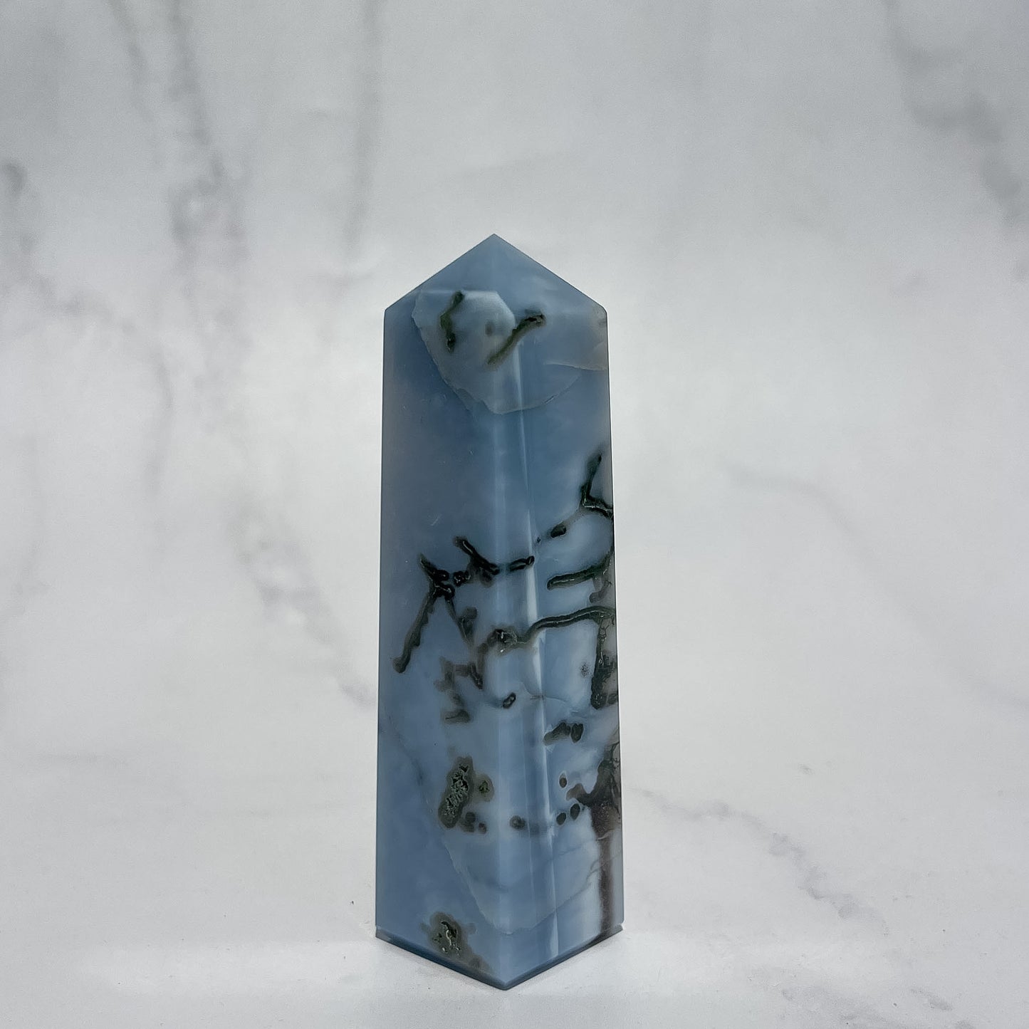Owyhee Blue Opal x Moss Agate Tower 03