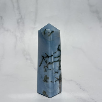 Owyhee Blue Opal x Moss Agate Tower 03
