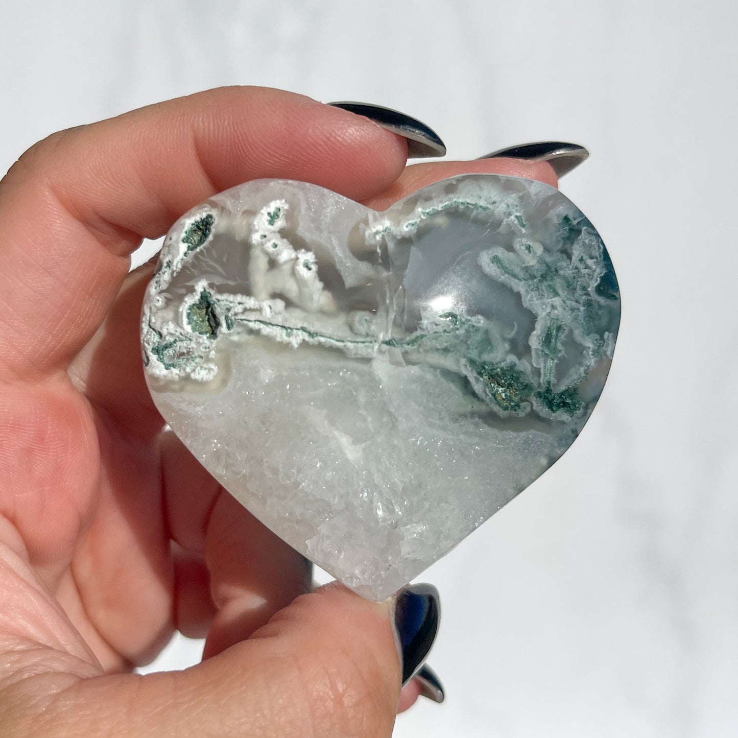 Moss Agate Heart 01