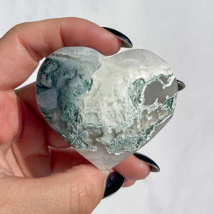Moss Agate Heart 01